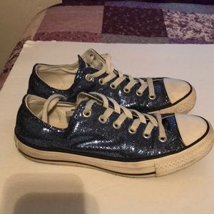 Blue sparkle Converse